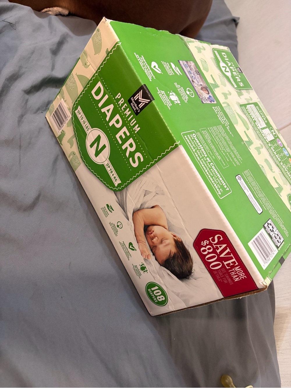 Premium Diapers Size N - Green (Unbranded)